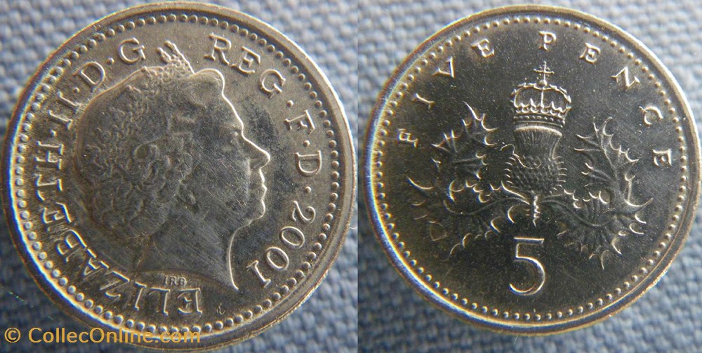 5 Pence 2001 monnaies monde royaume uni 5 pence 2001