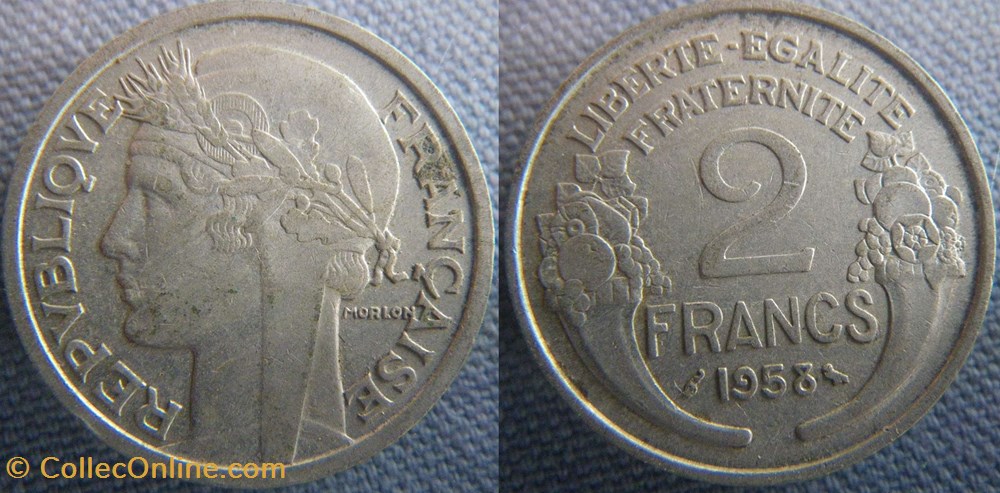 2 Francs 1958 monnaie france moderne 2 francs 1958