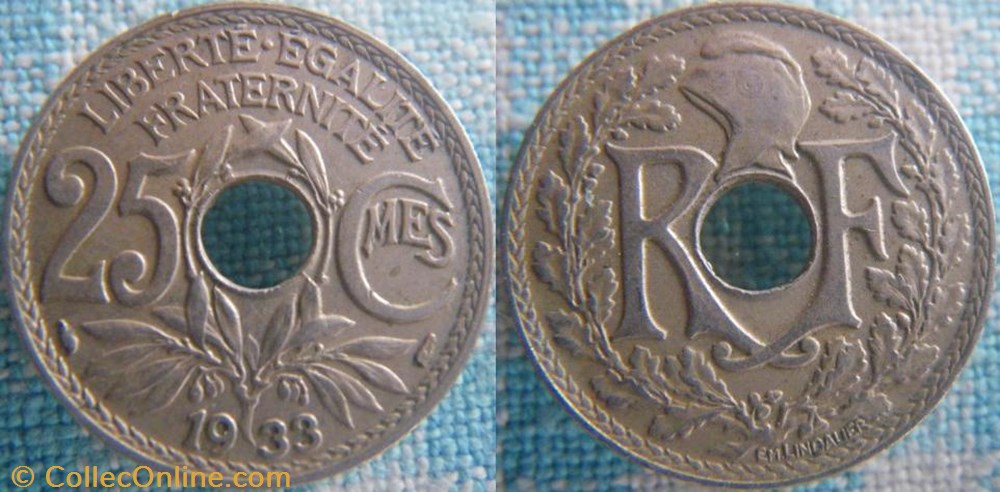 25 Centimes 1933 monnaie france a moderne 25 centimes 1933
