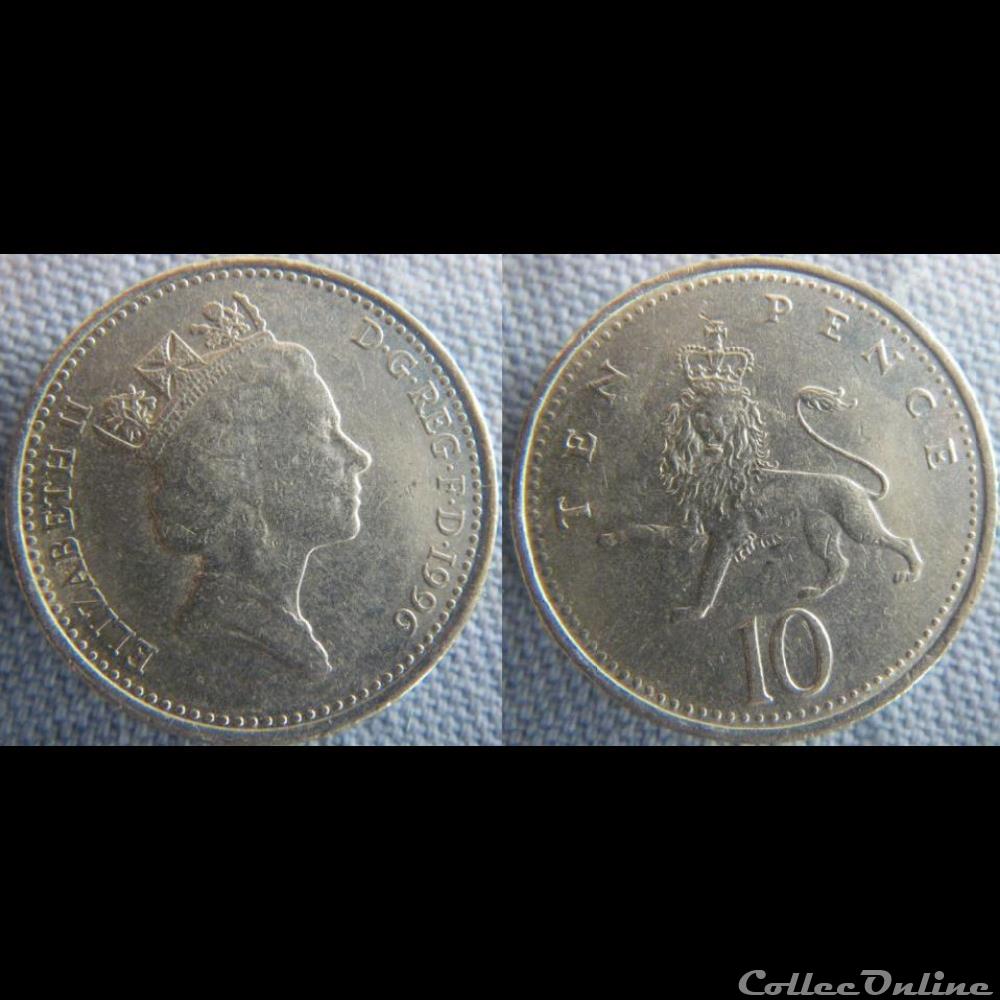 10 Pence 1996 monnaie monde royaume uni 10 pence 1996