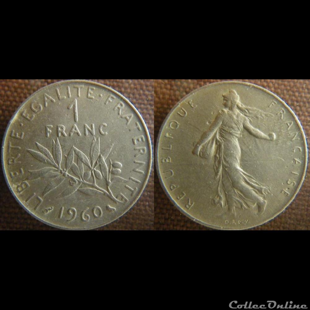 1 Franc 1960 monnaie france moderne 1 franc 1960
