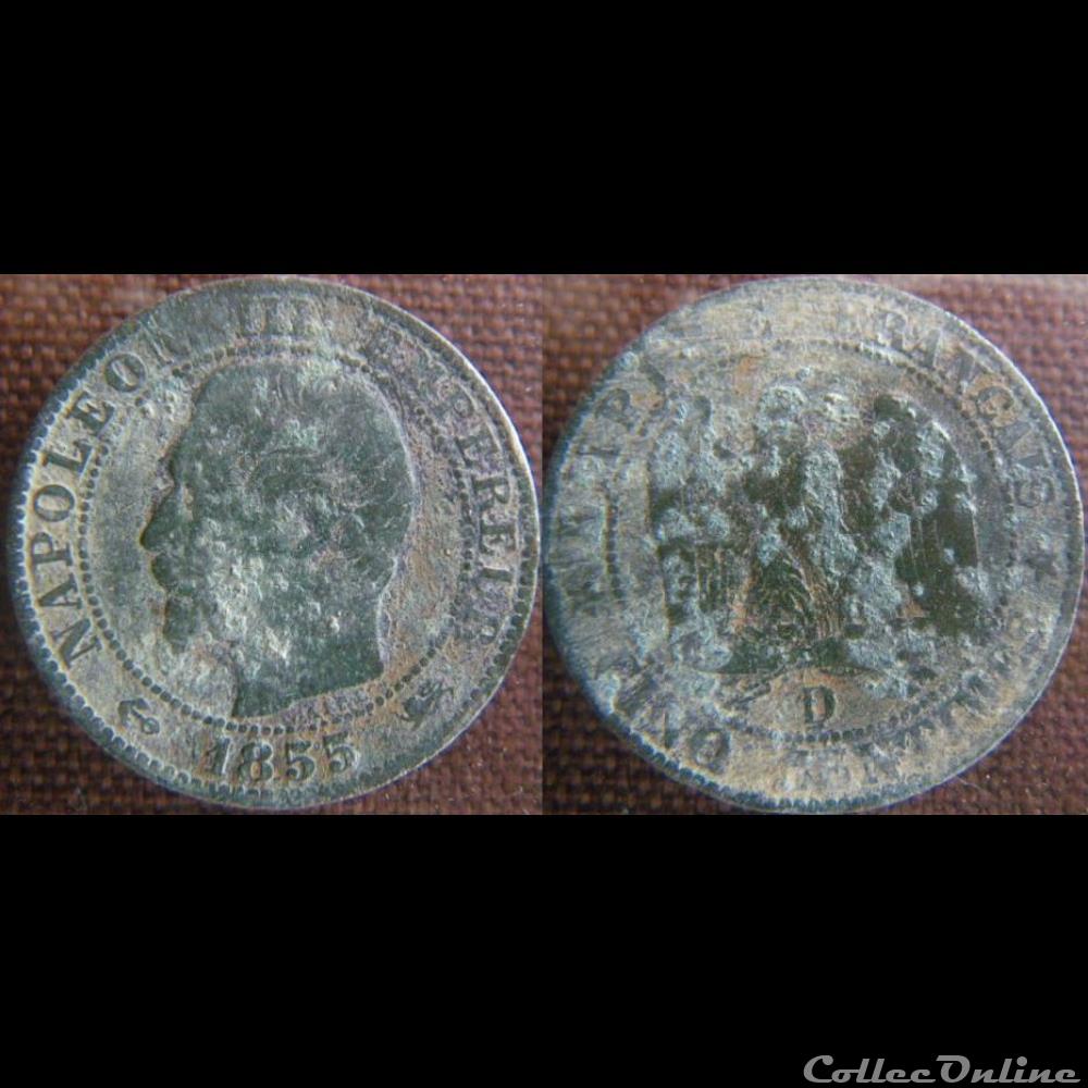 5 Centimes 1855 D Ancre monnaie france moderne 5 centimes 1855 d ancre