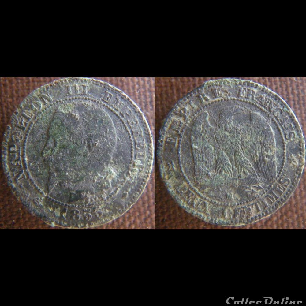 2 Centimes 1855 MA ancre monnaie france moderne 2 centimes 1855 ma ancre