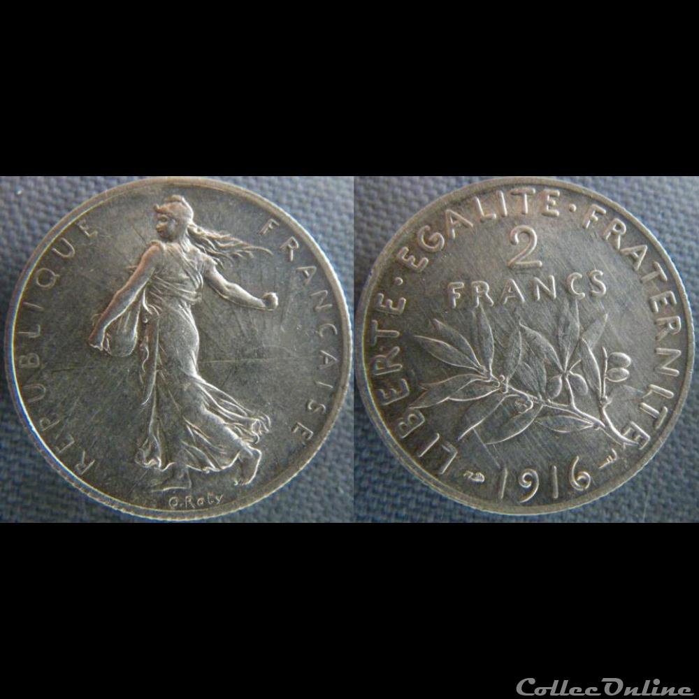 2 Francs 1916 monnaie france moderne 2 francs 1916
