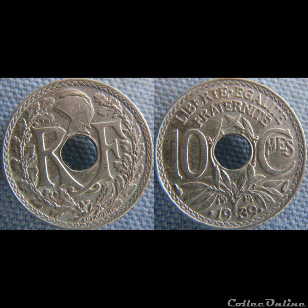 monnaie france moderne 10 centimes 1939 maillechort