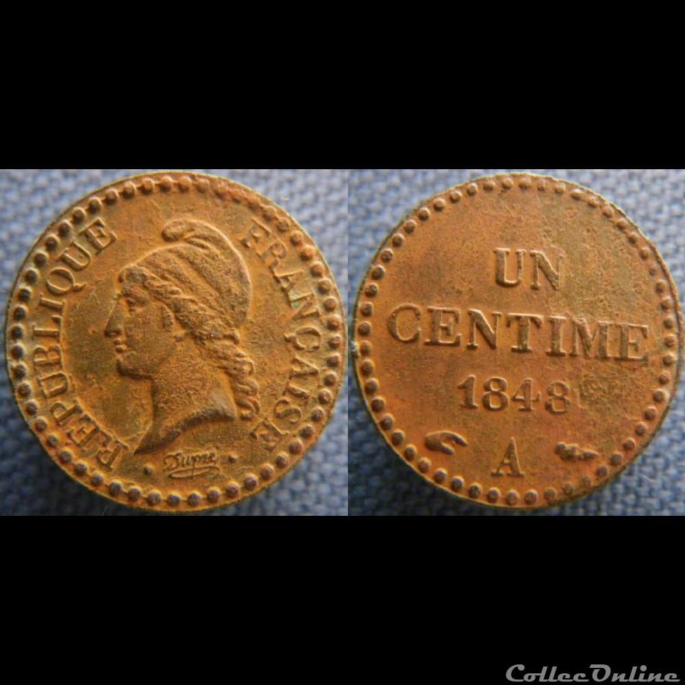 1 Centime 1848 A monnaie france moderne 1 centime 1848 a