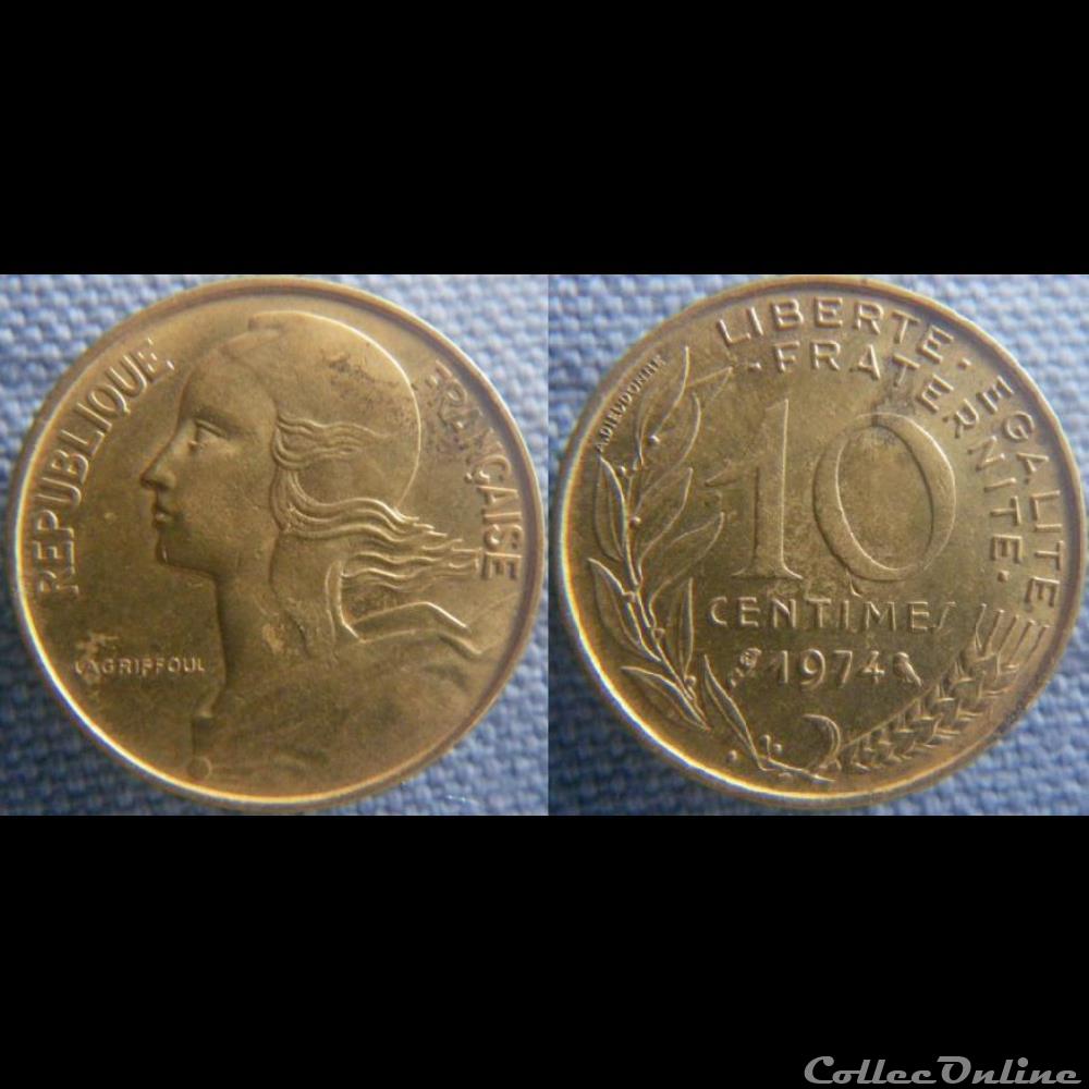 10 Centimes 1974 monnaie france moderne 10 centimes 1974
