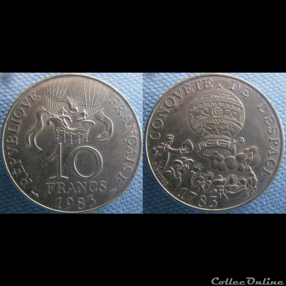 10 Francs 1983 Conquête de l'Espace monnaie france moderne 10 francs 1983 conquete de espace