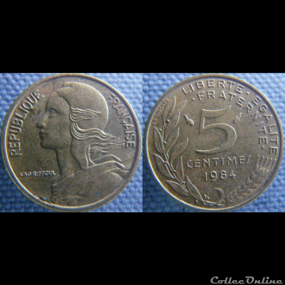 5 Centimes 1984 monnaie france moderne 5 centimes 1984