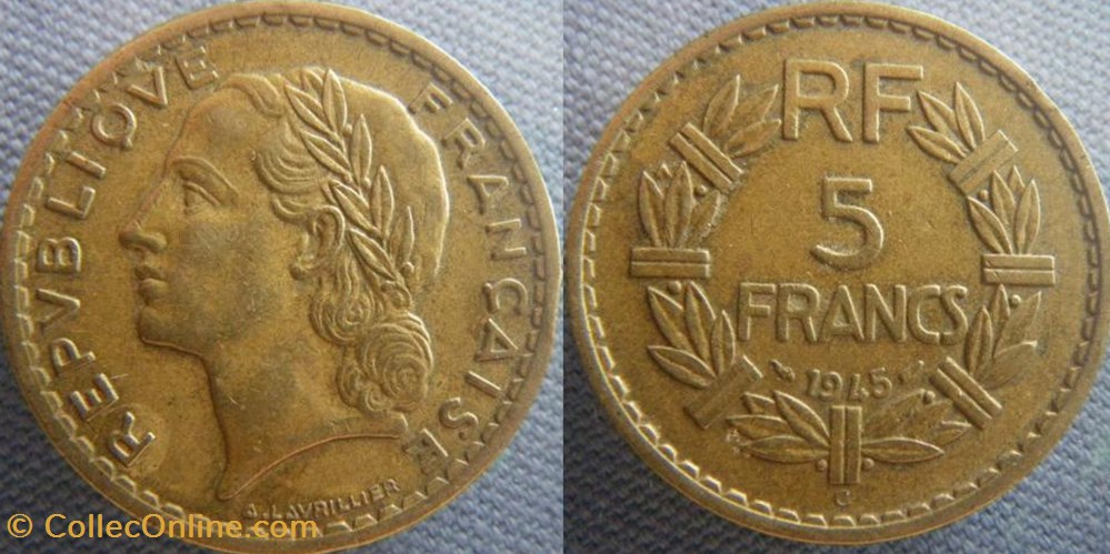 5 Francs 1945 C monnaie france moderne 5 francs 1945 c