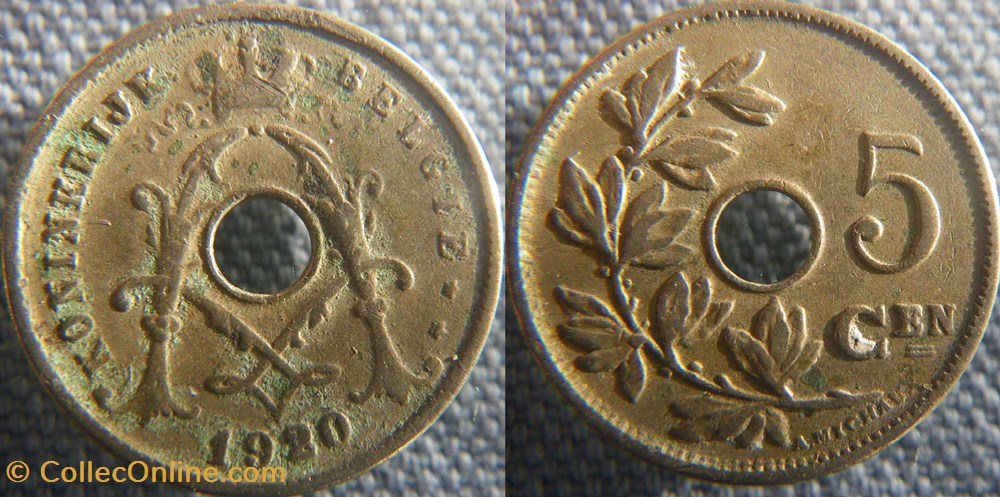 5 Centimes 1920 FL monnaie monde belgique 5 centimes 1920 fl