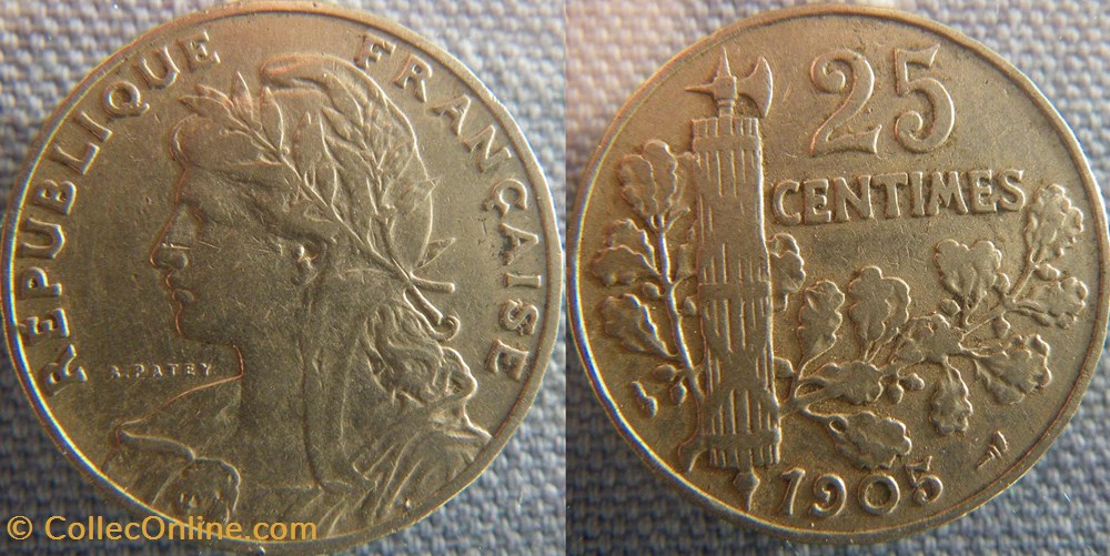 25 Centimes 1905 monnaie france a moderne 25 centimes 1905