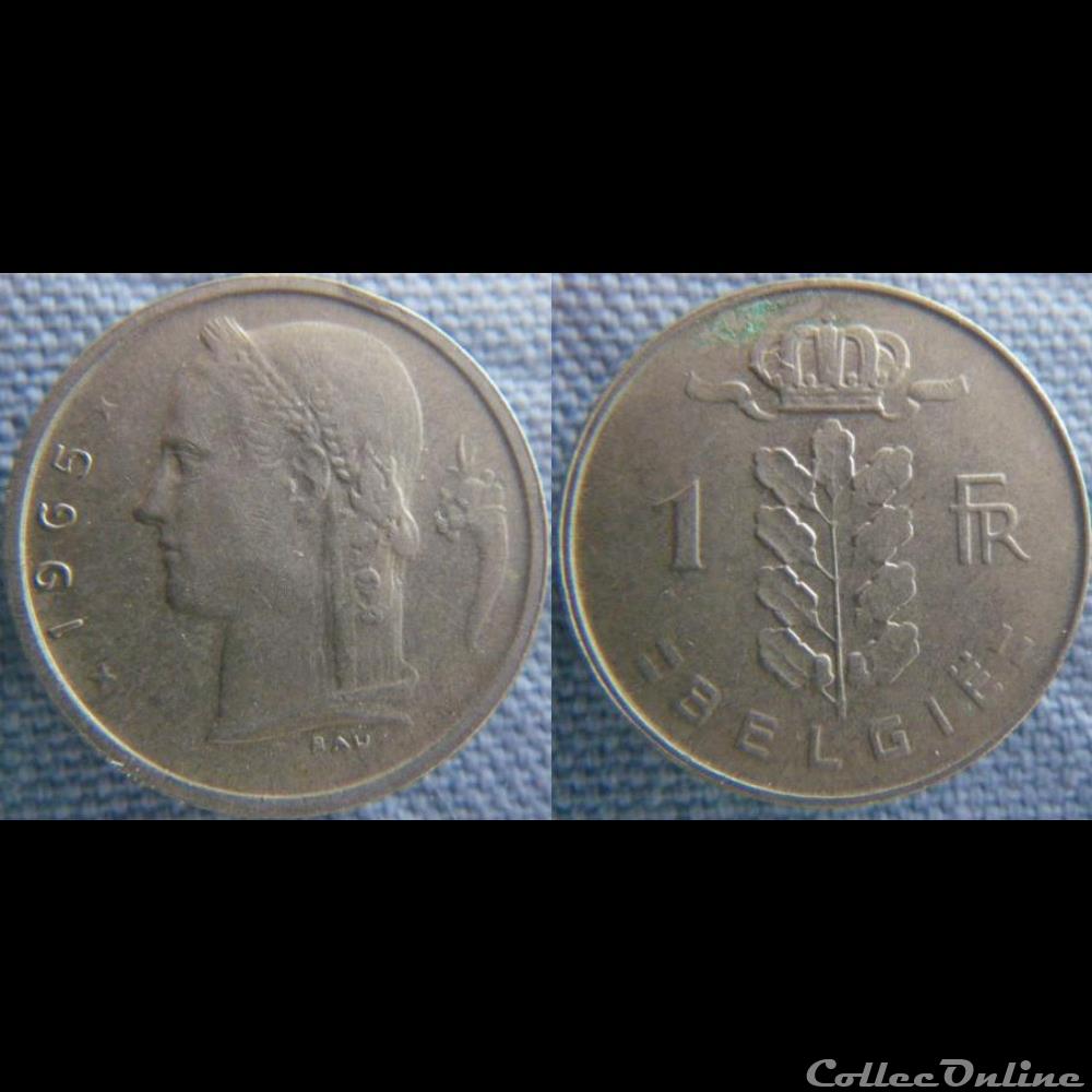 1 Franc 1965 fl monnaie monde belgique 1 franc 1965 fl