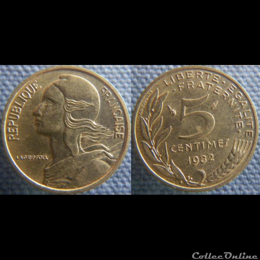 5 Centimes 1982 monnaie france moderne 5 centimes 1982
