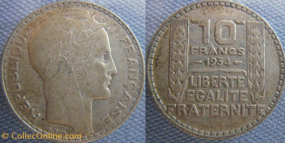 10 Francs 1934 monnaie france moderne 10 francs 1934