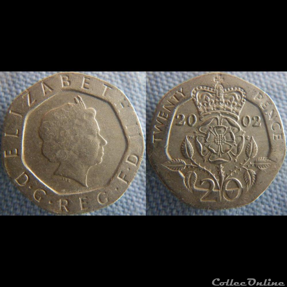 20 Pence 2002 monnaie monde royaume uni 20 pence 2002