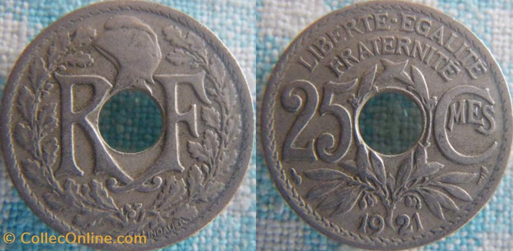 25 Centimes 1921 monnaie france a moderne 25 centimes 1921