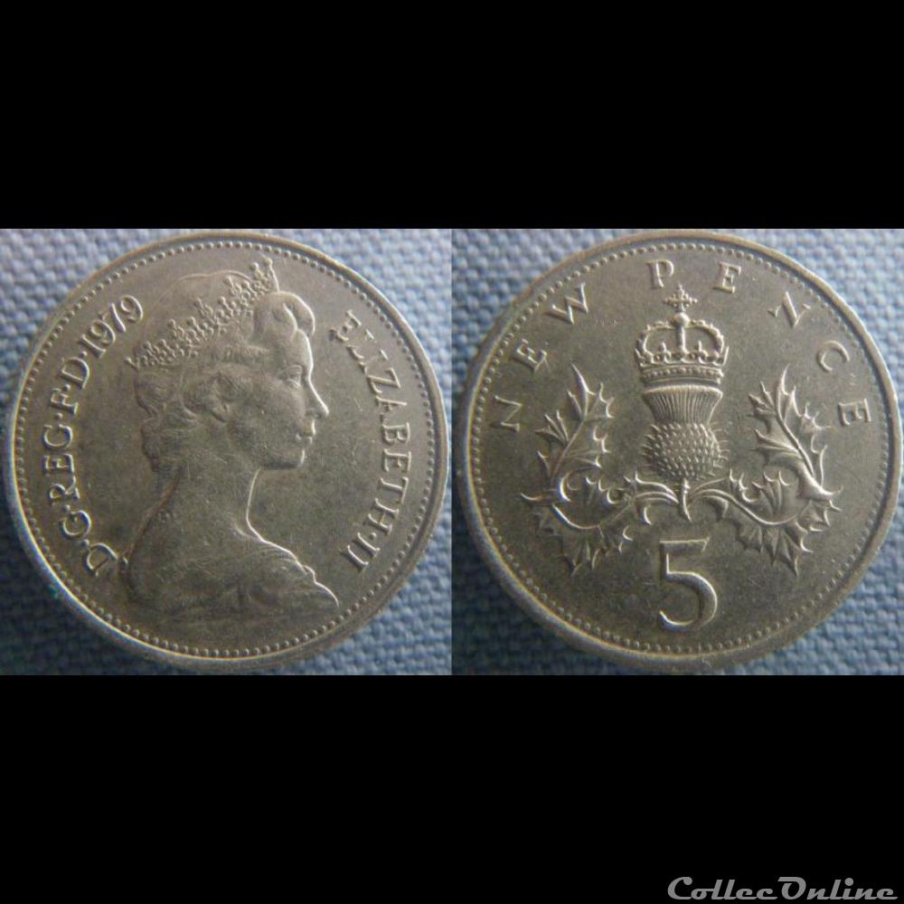 5 New Pence 1979 monnaie monde royaume uni 5 new pence 1979