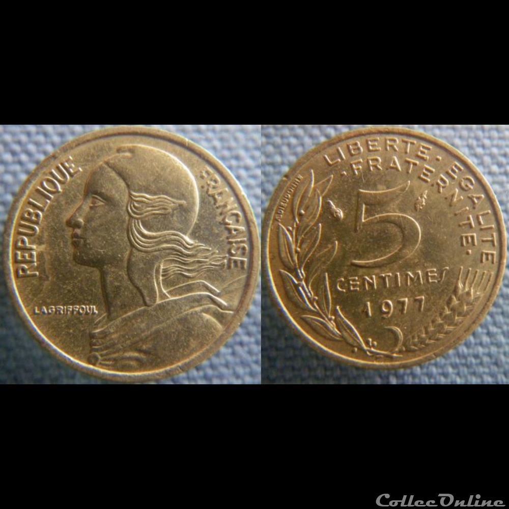 5 Centimes 1977 monnaie france moderne 5 centimes 1977