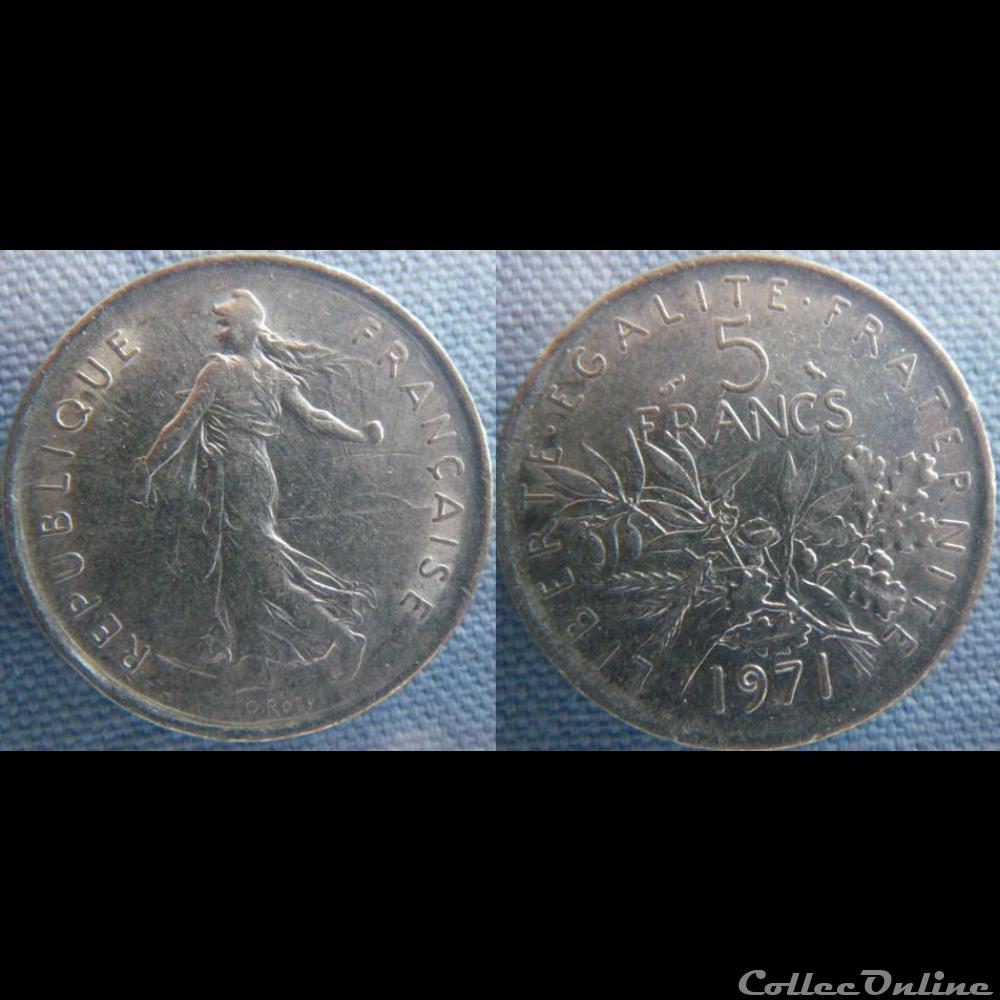 5 Francs 1971 monnaie france moderne 5 francs 1971