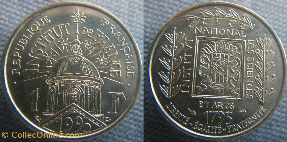 1 Franc 1995 Institut de France monnaies modernes 1 franc 1995 institut de france