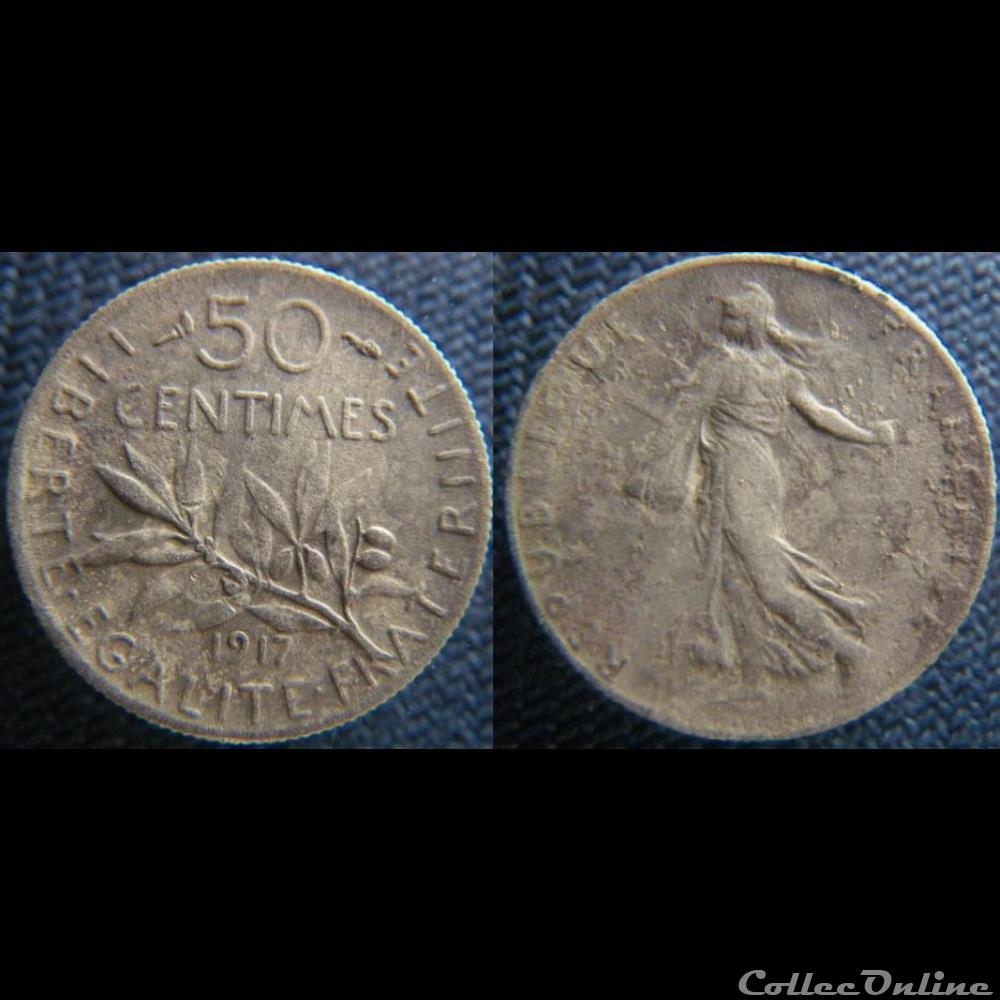 50 centimes 1917 monnaie france moderne 50 centimes 1917