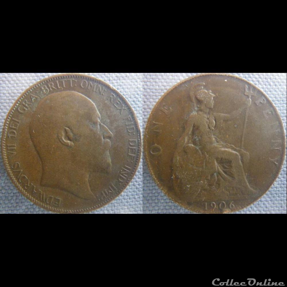 1 Penny 1906 - Monnaies - Monde - Royaume-Uni - Métal Bronze - Valeur ...