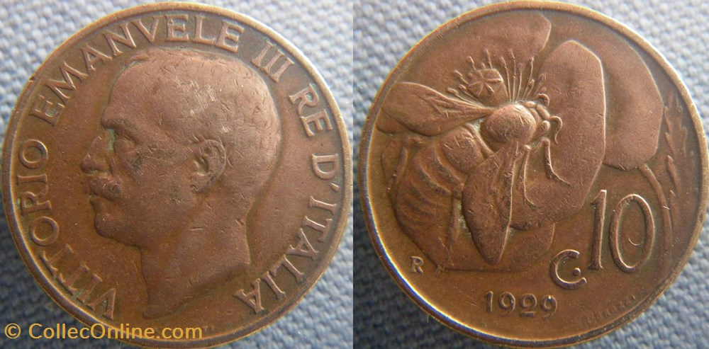 10 centesimi 1929 R monnaies monde italie 10 centesimi 1929 r