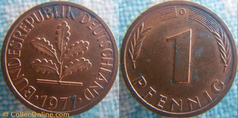 monnaie monde allemagne 1 pfennig 1977 g