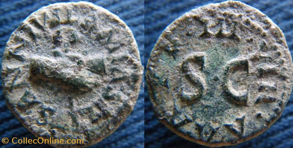 Auguste Quadran monnaies antiquite av jc ap romaines republicaines imperiales auguste quadran