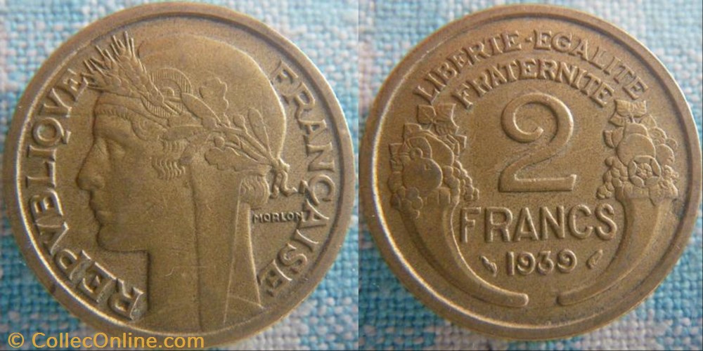 2 Francs 1939 monnaie france moderne 2 francs 1939