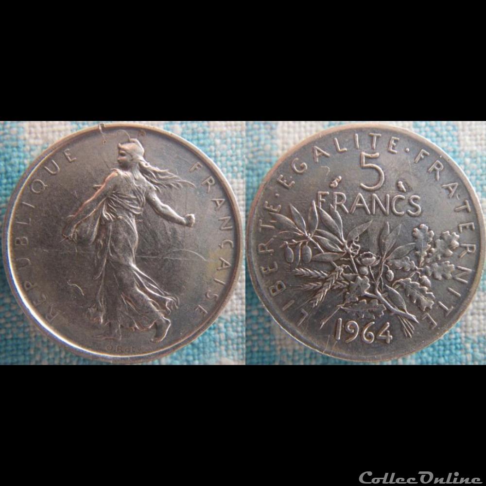 5 Francs 1964 monnaie france moderne 5 francs 1964