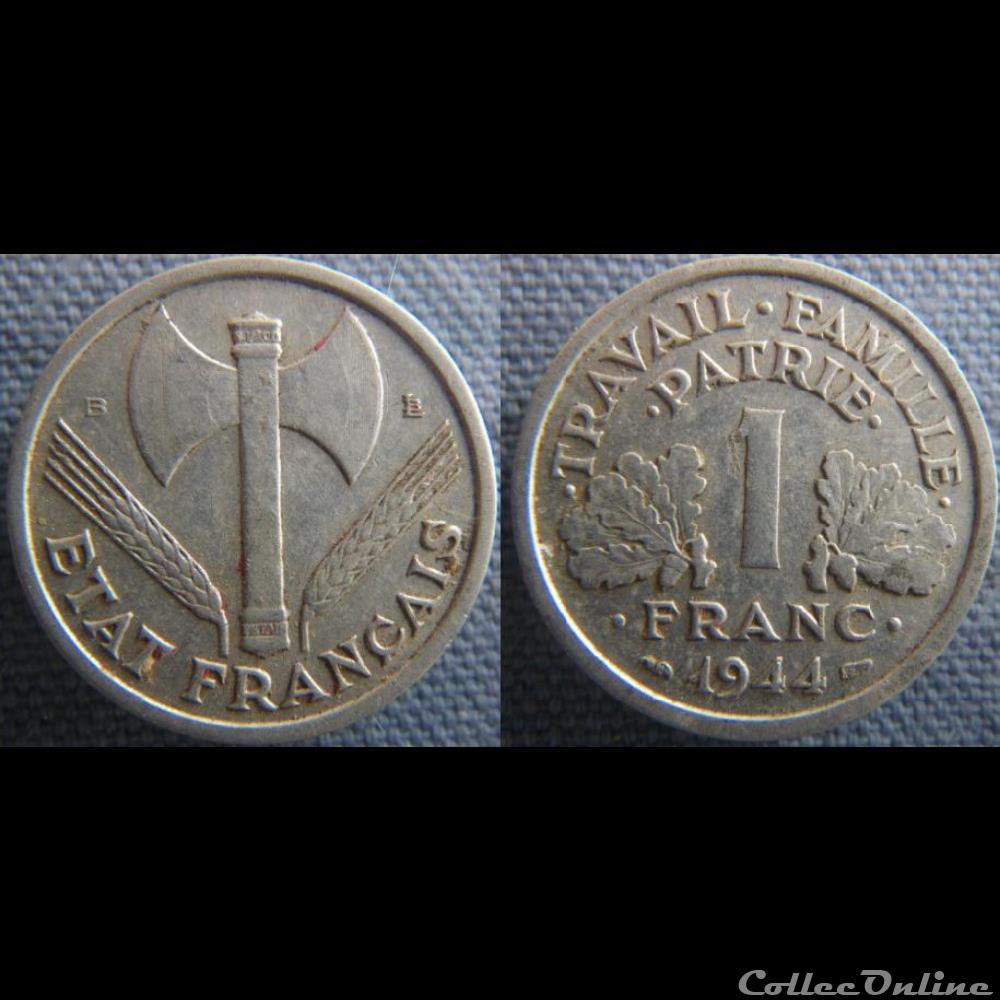 1 Franc 1944 B monnaie france moderne 1 franc 1944 b