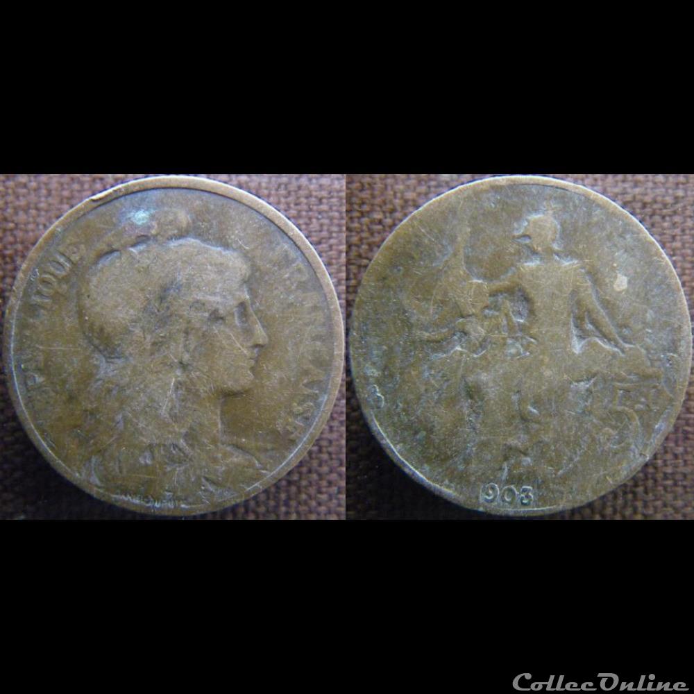 5 Centimes 1903 monnaie france moderne 5 centimes 1903
