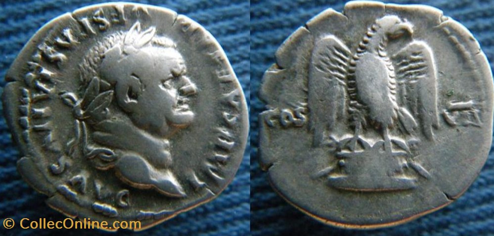 Vespasien denier monnaies antiquite av jc ap romaines republicaines imperiales vespasien denier