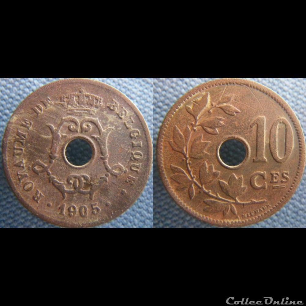 10 centimes 1905 fr monnaie monde belgique 10 centimes 1905 fr