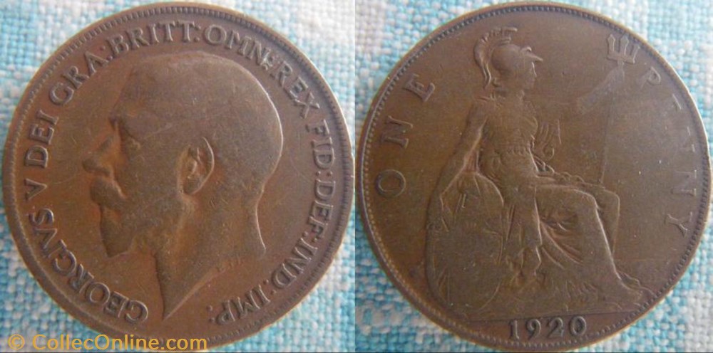 1 Penny 1920 monnaie monde royaume uni 1 penny 1920