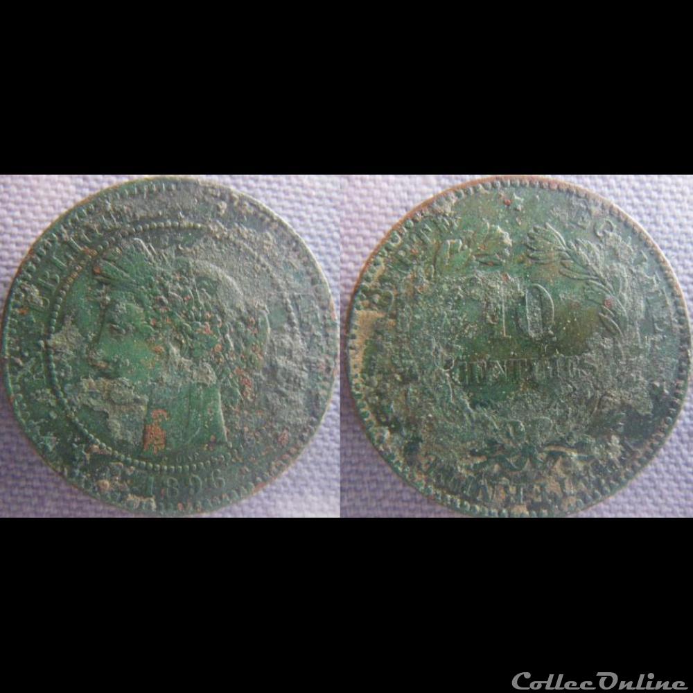 10 Centimes 1896 A monnaie france moderne 10 centimes 1896 a