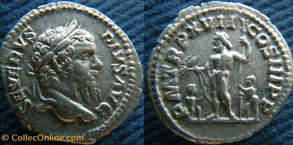 Septime Sévère denier monnaies antiquite av jc a ap romaines republicaines imperiales septime severe denier