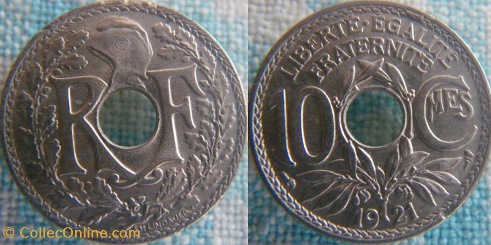 10 Centimes 1921 monnaie france a moderne 10 centimes 1921