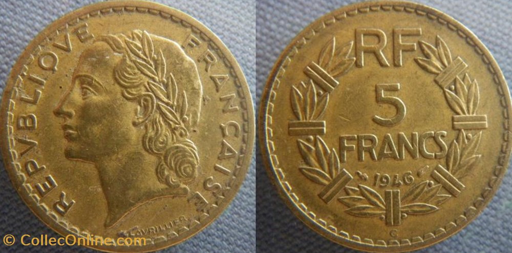 5 Francs 1946 C monnaie france moderne 5 francs 1946 c