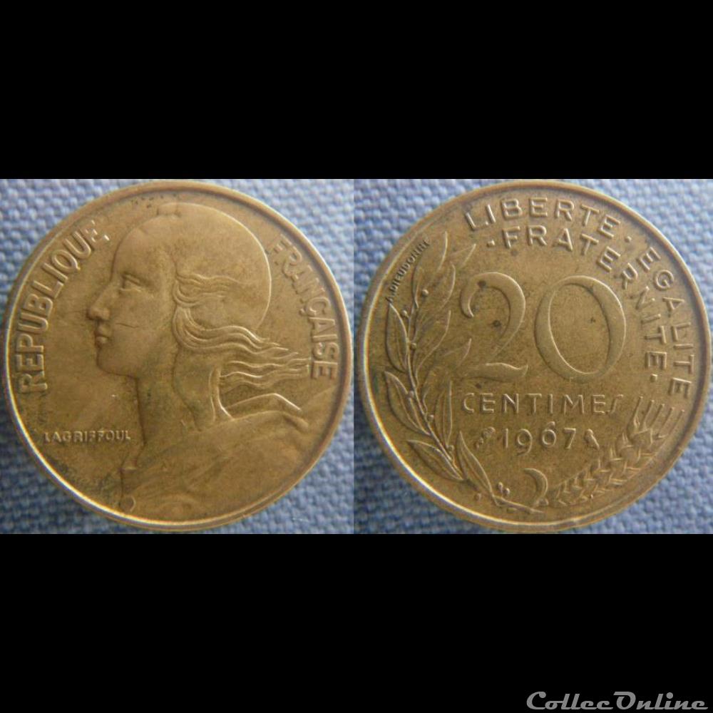 monnaie france moderne 20 centimes 1967