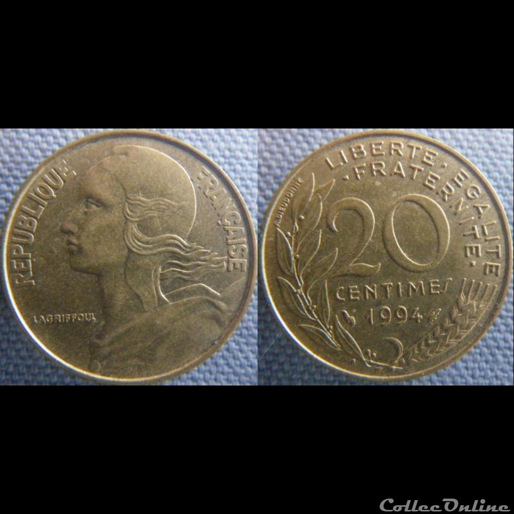 20 Centimes 1994 Dauphin monnaie france moderne 20 centimes 1994 dauphin