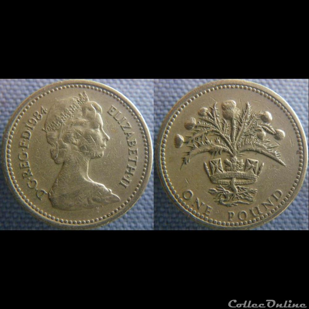 1 Livre 1984 monnaie monde royaume uni 1 livre 1984