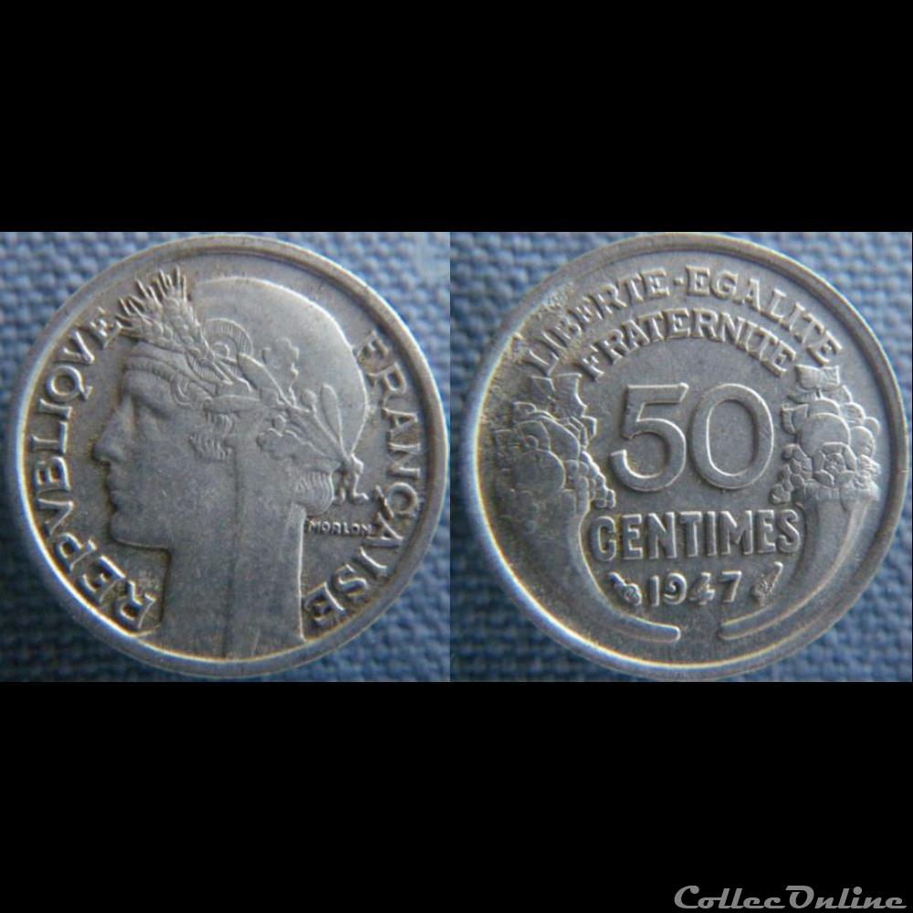 50 centimes 1947 monnaie france moderne 50 centimes 1947