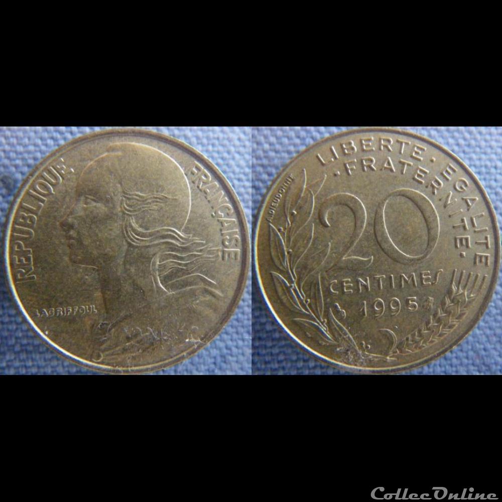 20 Centimes 1995 monnaie france moderne 20 centimes 1995