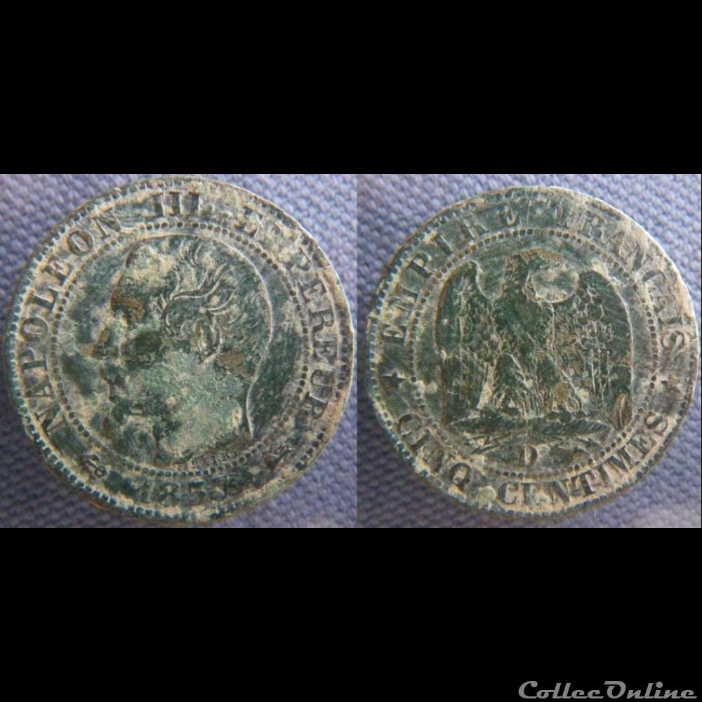 5 Centimes 1857 D monnaie france moderne 5 centimes 1857 d