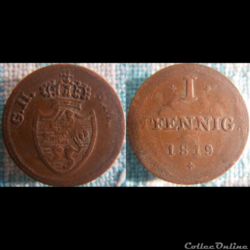 monnaie monde allemagne 1 pfennig 1819 hesse darmstadt