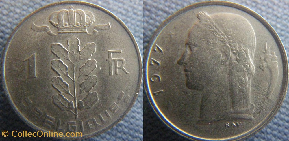 1 Franc 1977 fr monnaies monde belgique 1 franc 1977 fr