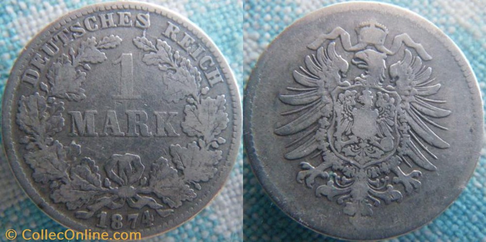 monnaie monde allemagne 1 mark 1874 e